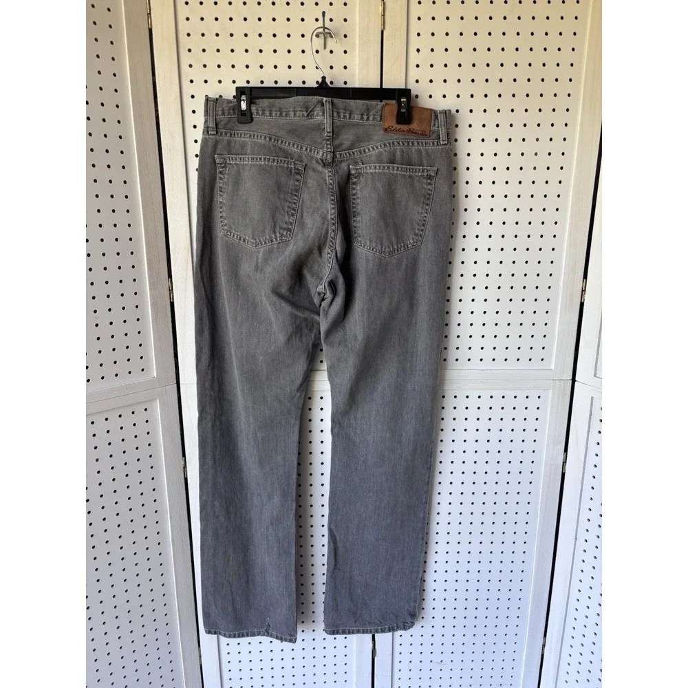 Eddie Bauer Men's 34x34 Gray Straight Fit Denim Jeans 100% Cotton